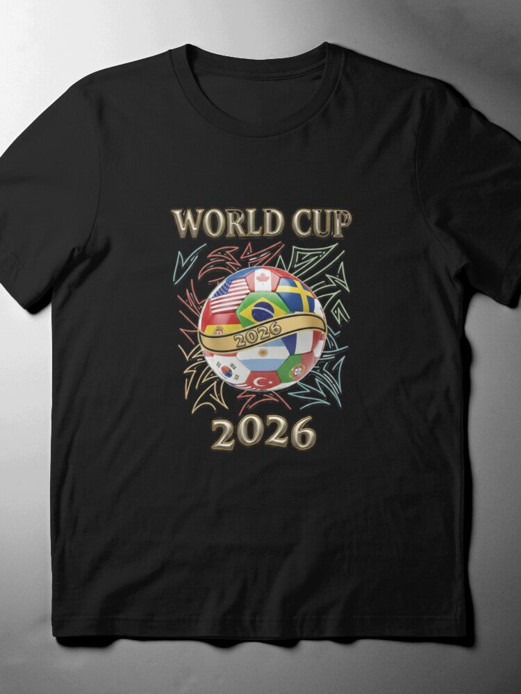 World Cup Football 2026 Graphic Shirt - Universal Soccer Fan Top
