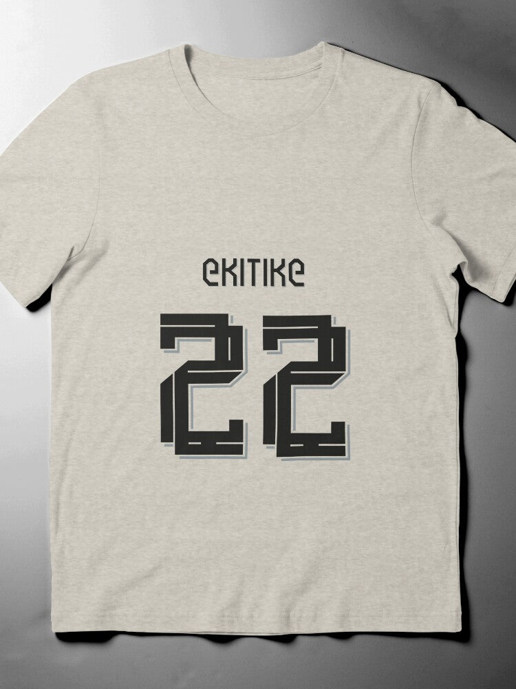 Varsity Initials E.F. Tee - Personalized Black White Shirt